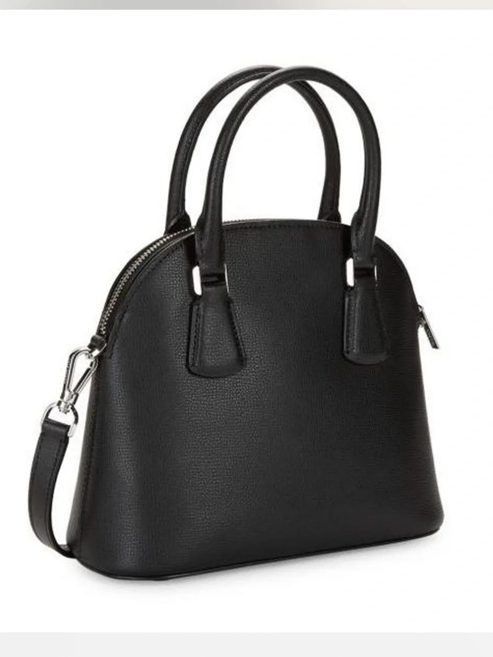 kate spade black dome satchel with detachable strap